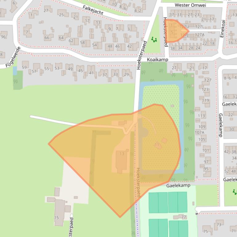 Kaart van postcodegebied 9254EH.