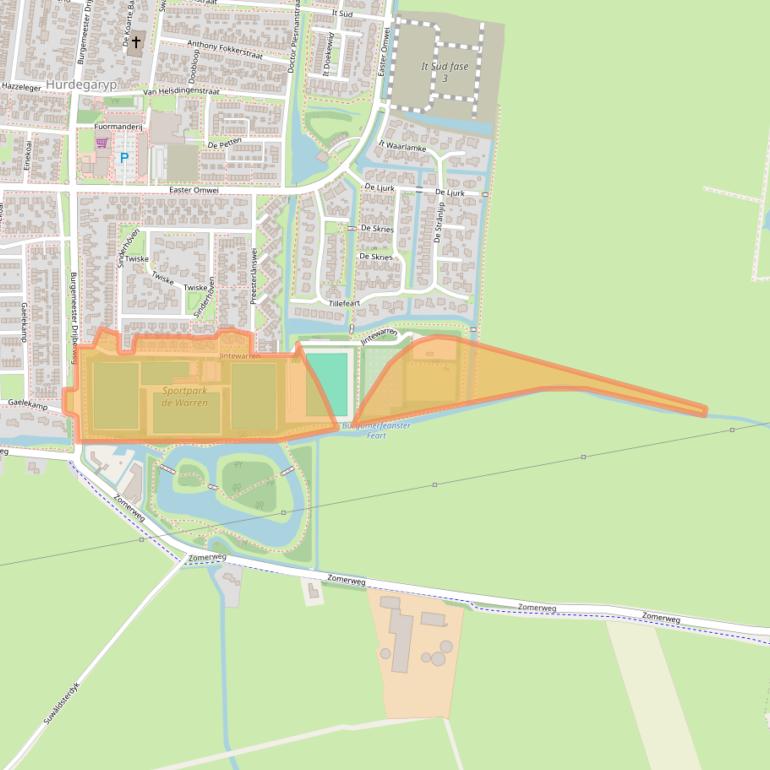 Kaart van postcodegebied 9254GA.
