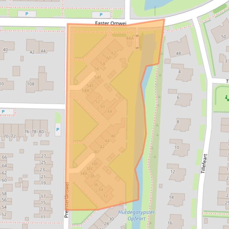 Kaart van postcodegebied 9254GL.