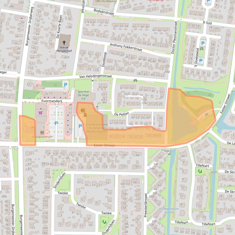 Kaart van postcodegebied 9254GM.
