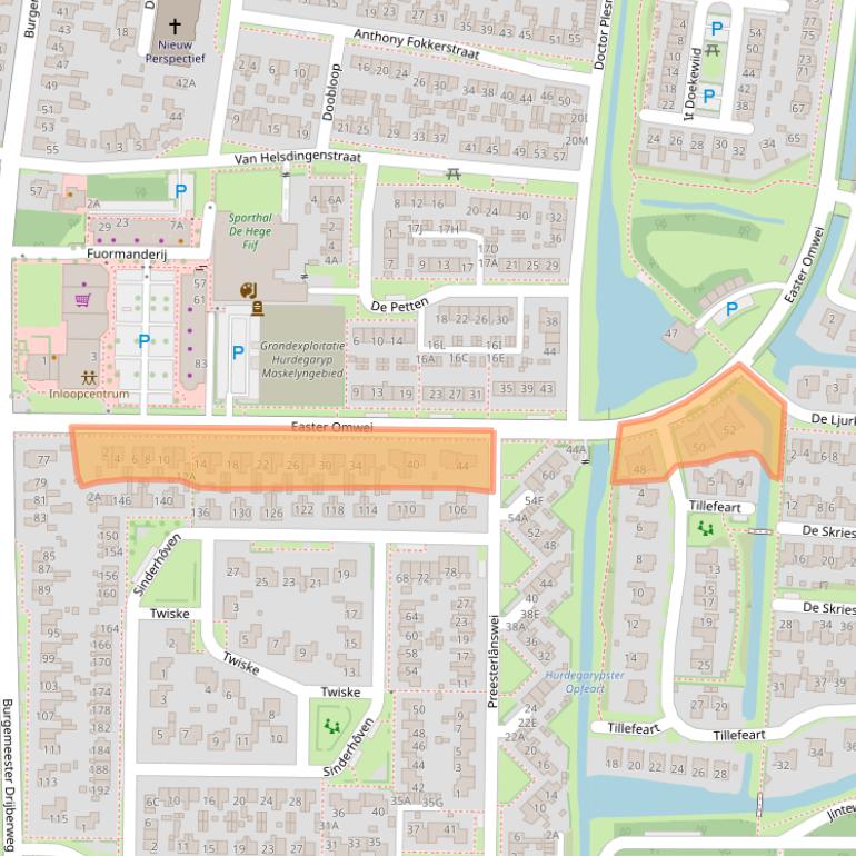 Kaart van postcodegebied 9254GN.