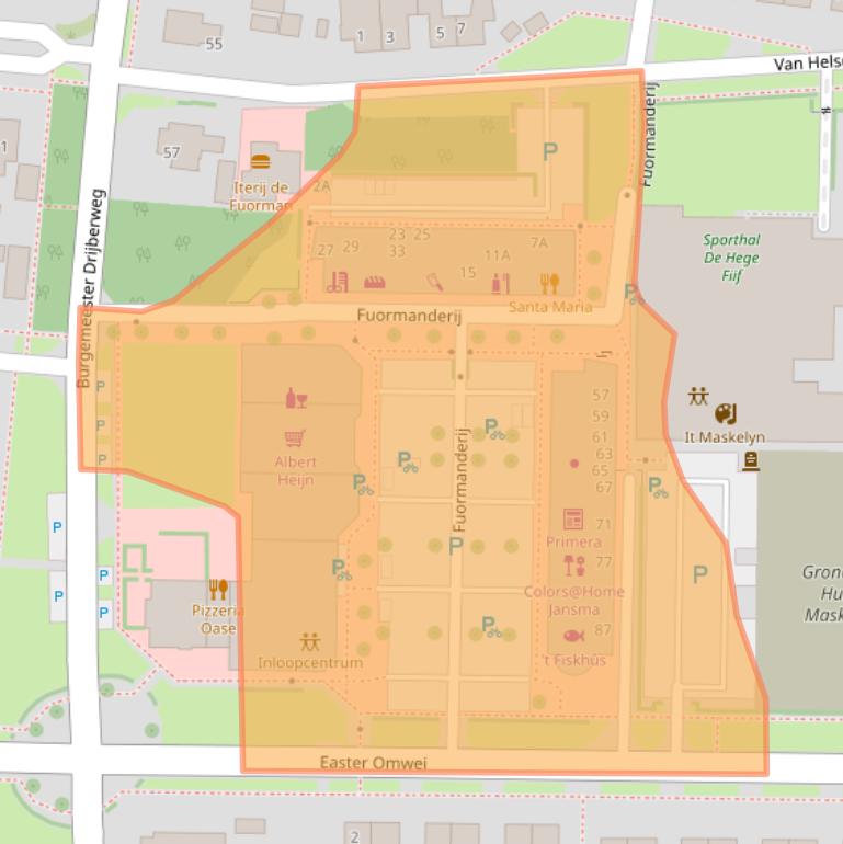 Kaart van postcodegebied 9254GS.