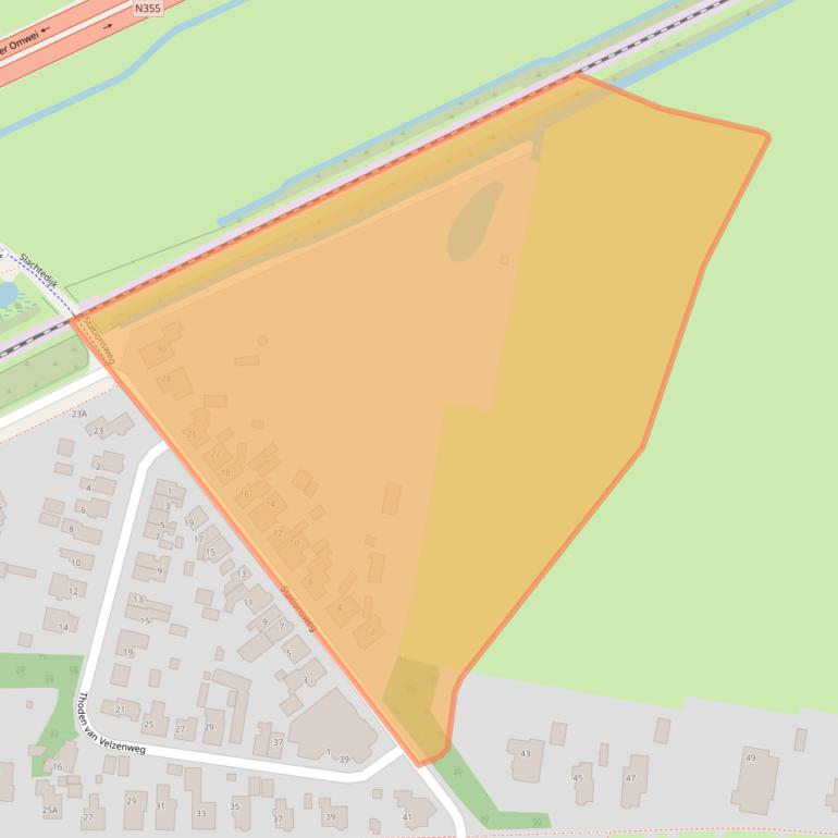 Kaart van postcodegebied 9254HB.