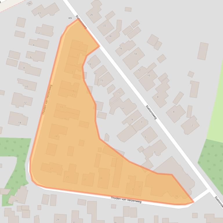 Kaart van postcodegebied 9254HC.