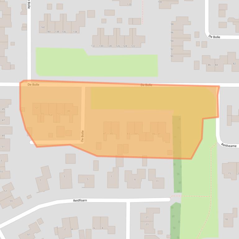 Kaart van postcodegebied 9254JB.