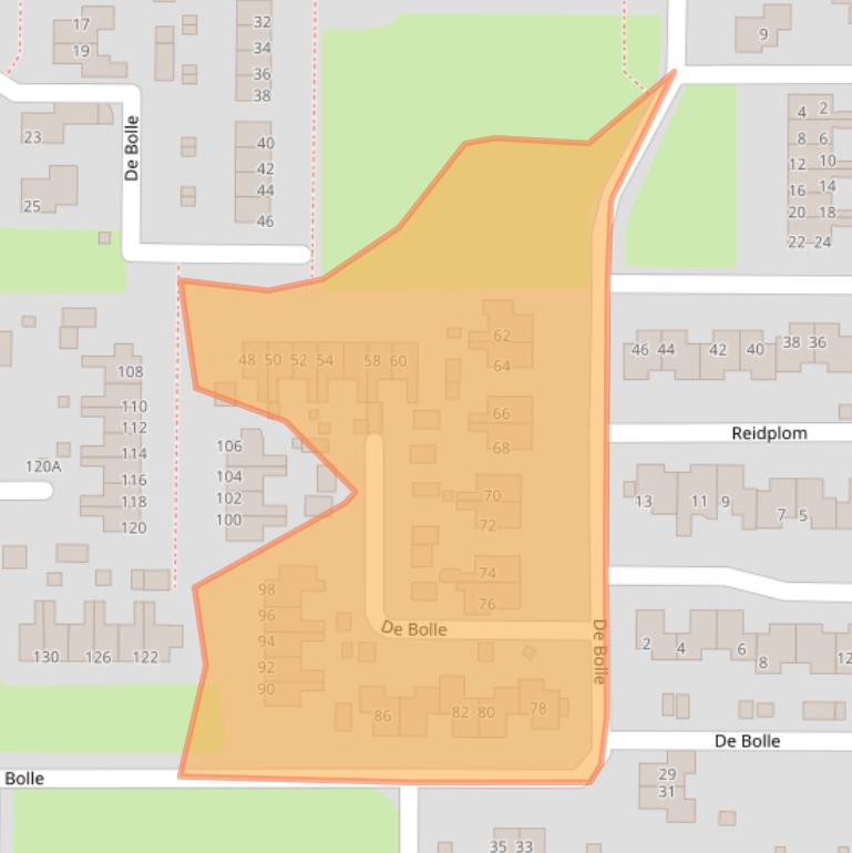 Kaart van postcodegebied 9254JD.