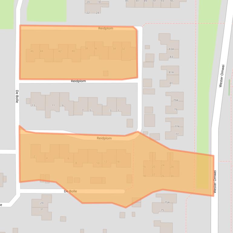 Kaart van postcodegebied 9254JK.