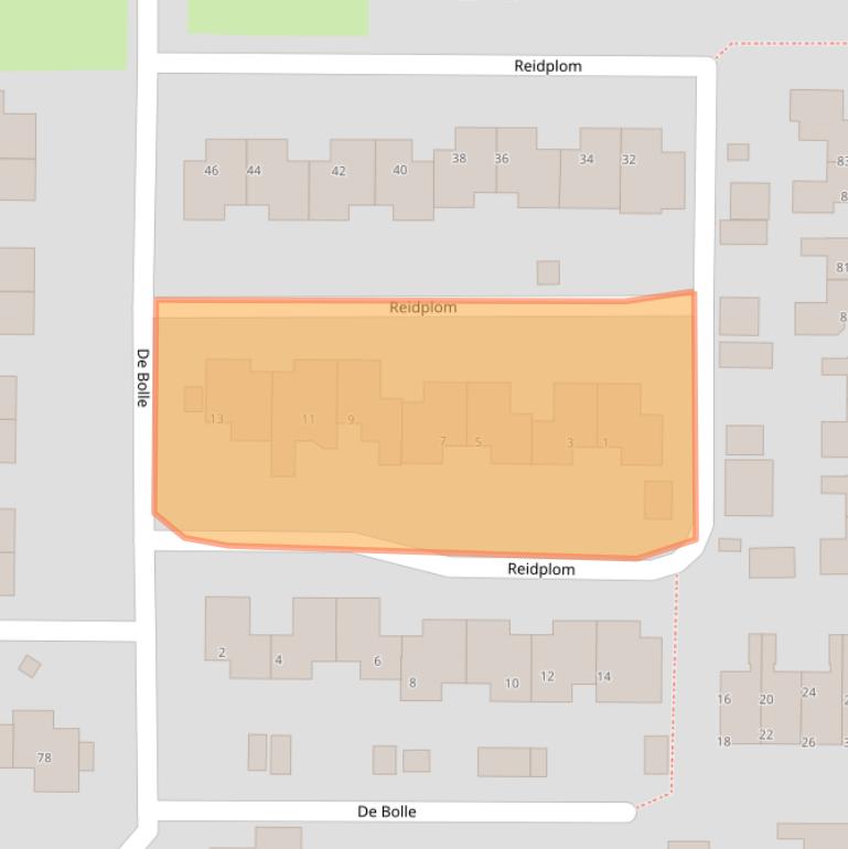 Kaart van postcodegebied 9254JM.