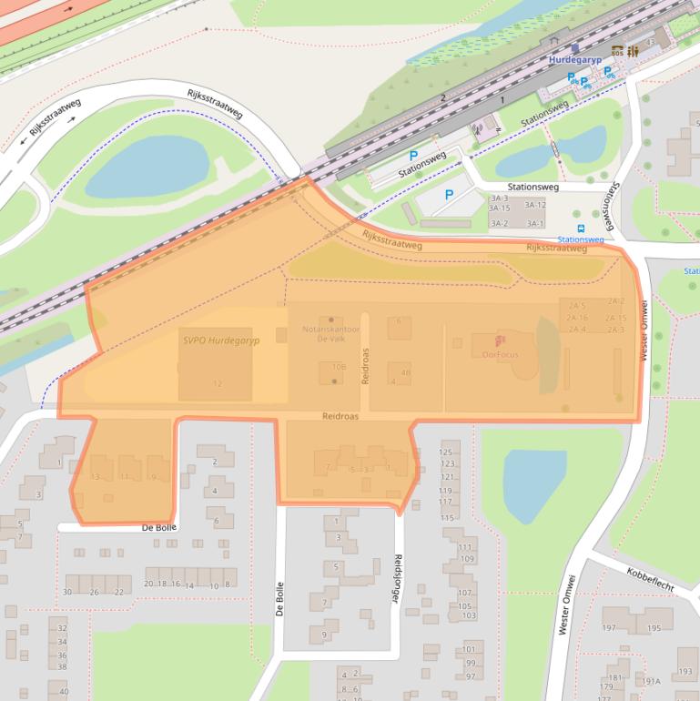 Kaart van postcodegebied 9254JR.