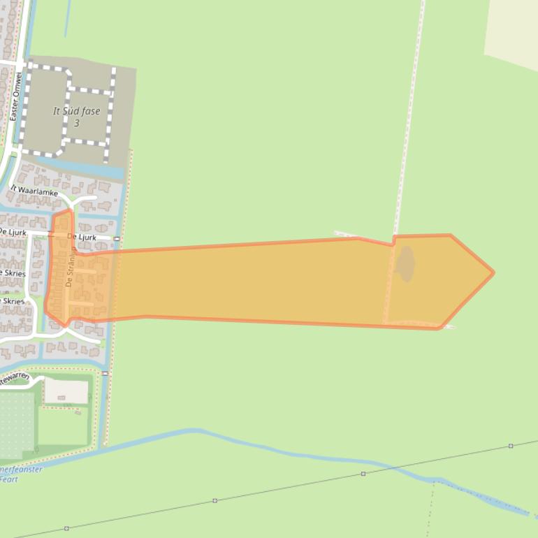 Kaart van postcodegebied 9254KA.