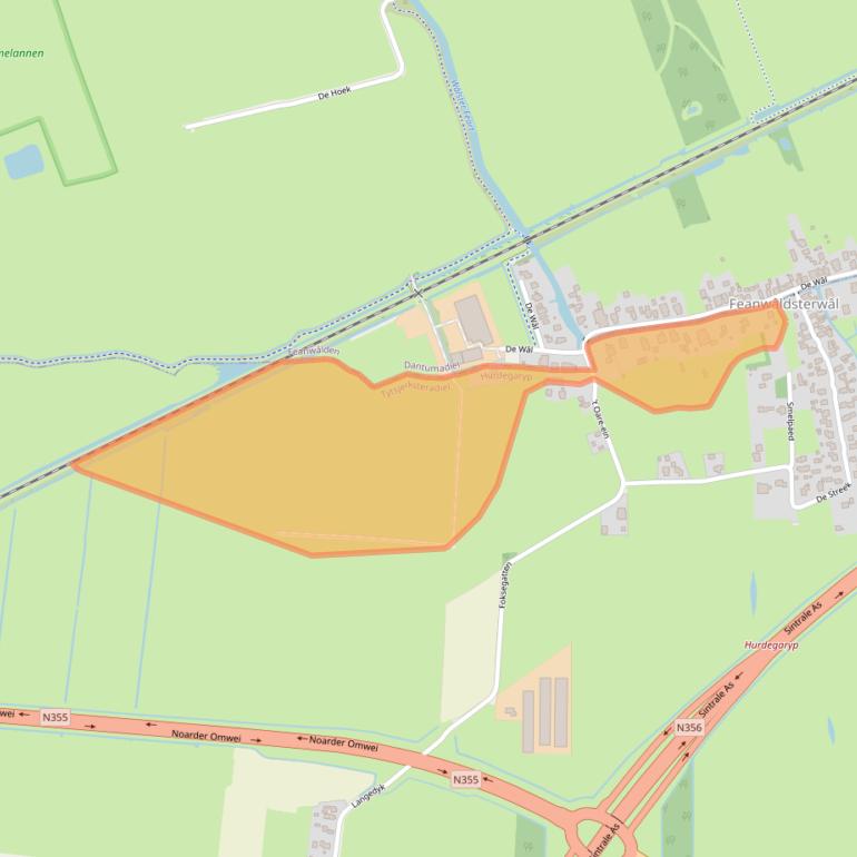 Kaart van postcodegebied 9254RG.