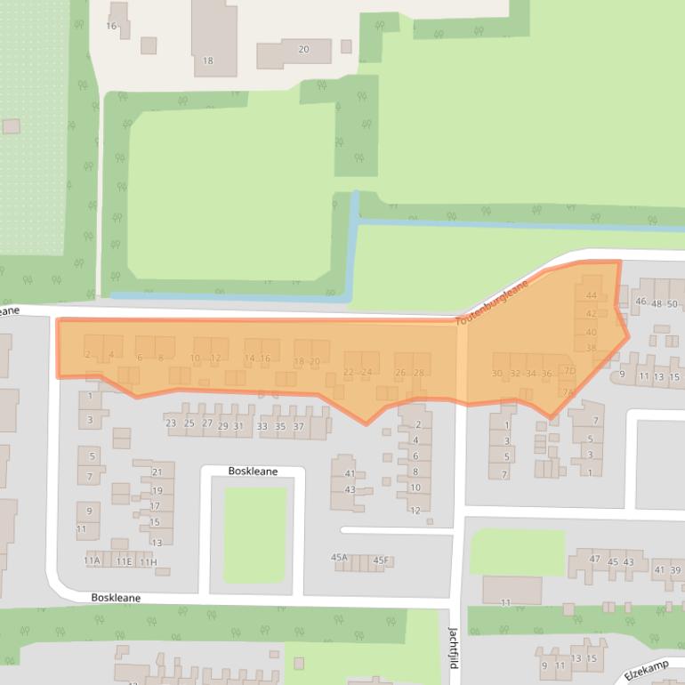 Kaart van postcodegebied 9255JD.
