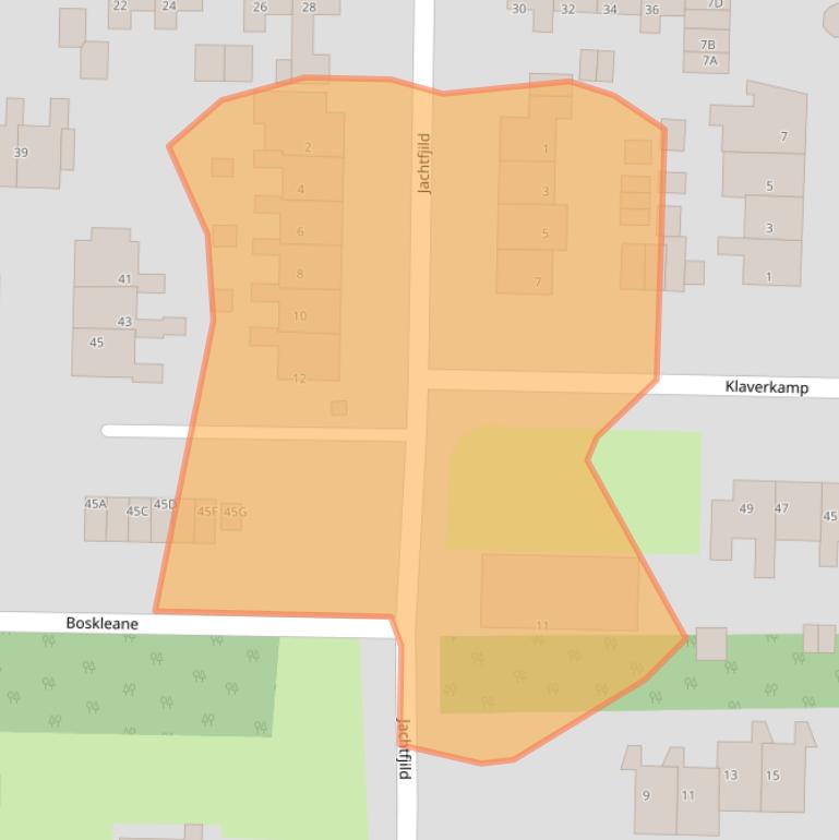 Kaart van postcodegebied 9255JL.