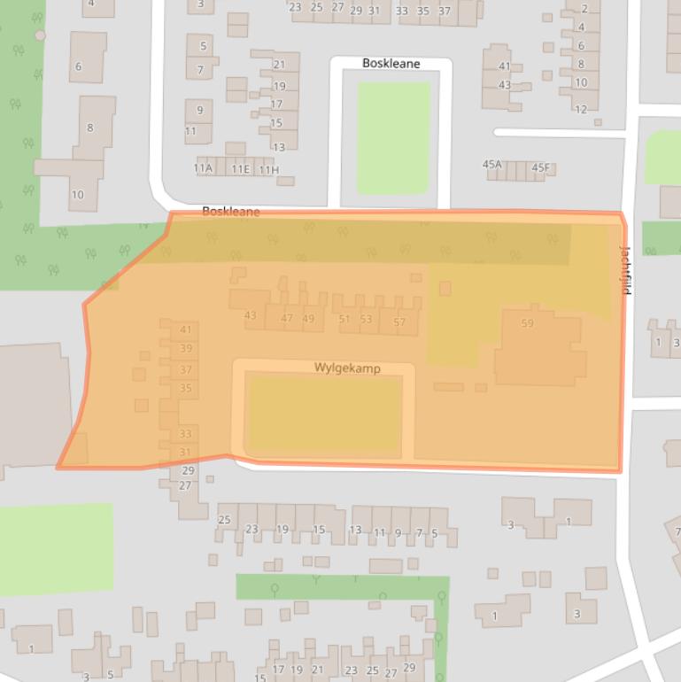 Kaart van postcodegebied 9255JN.