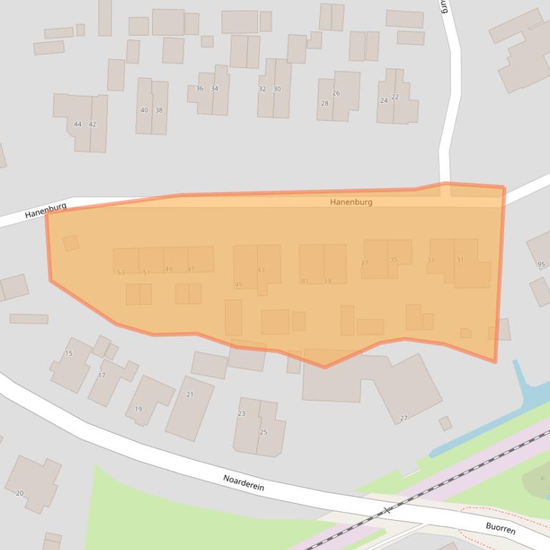 Kaart van postcodegebied 9255JZ.