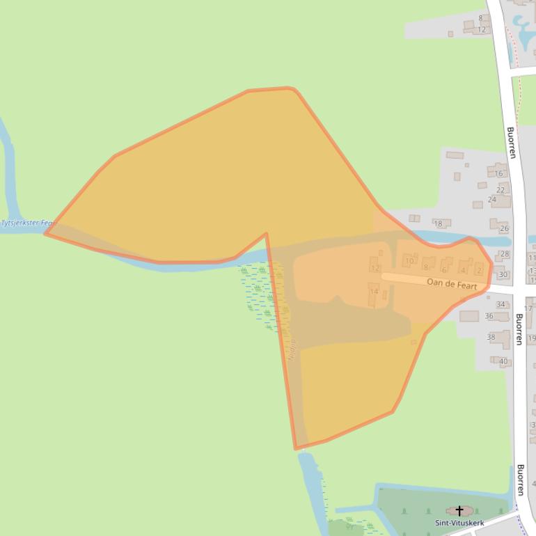 Kaart van postcodegebied 9255KP.