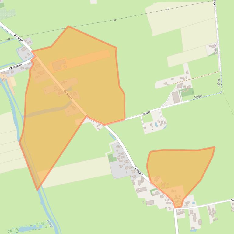 Kaart van postcodegebied 9255LB.
