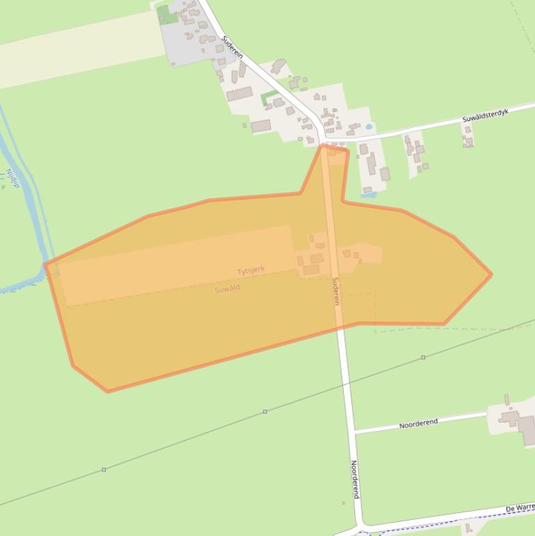 Kaart van postcodegebied 9255LD.