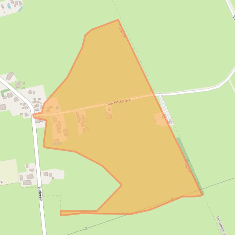 Kaart van postcodegebied 9255LG.