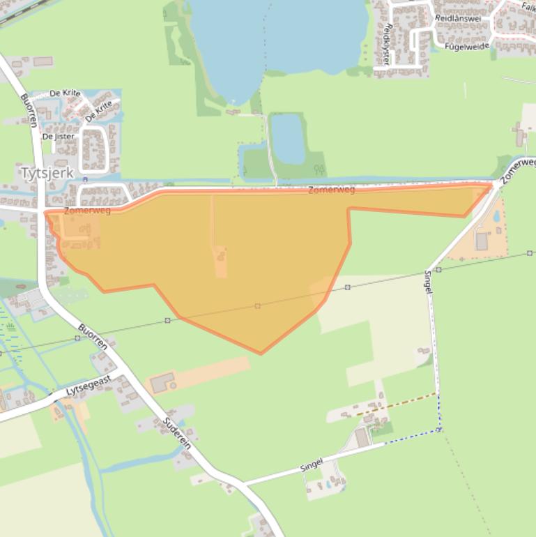 Kaart van postcodegebied 9255MA.