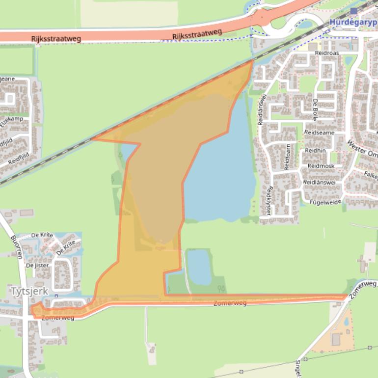 Kaart van postcodegebied 9255MB.