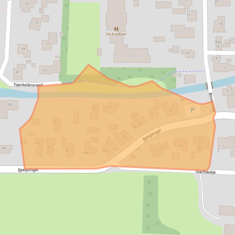 Kaart van postcodegebied 9256HH.