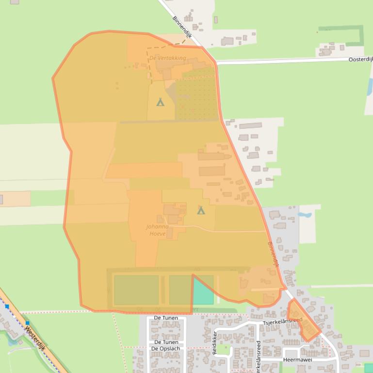 Kaart van postcodegebied 9256HL.