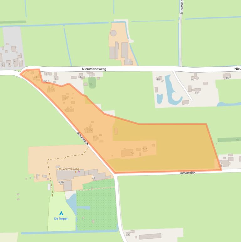 Kaart van postcodegebied 9256HP.