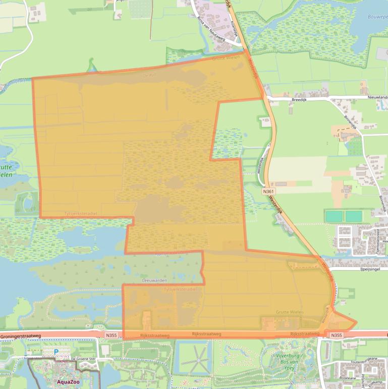 Kaart van postcodegebied 9256XD.