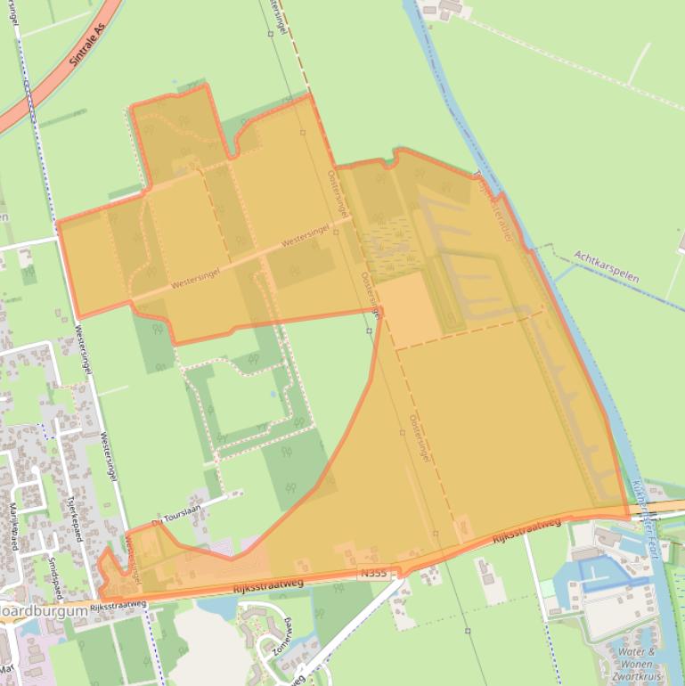 Kaart van postcodegebied 9257DS.