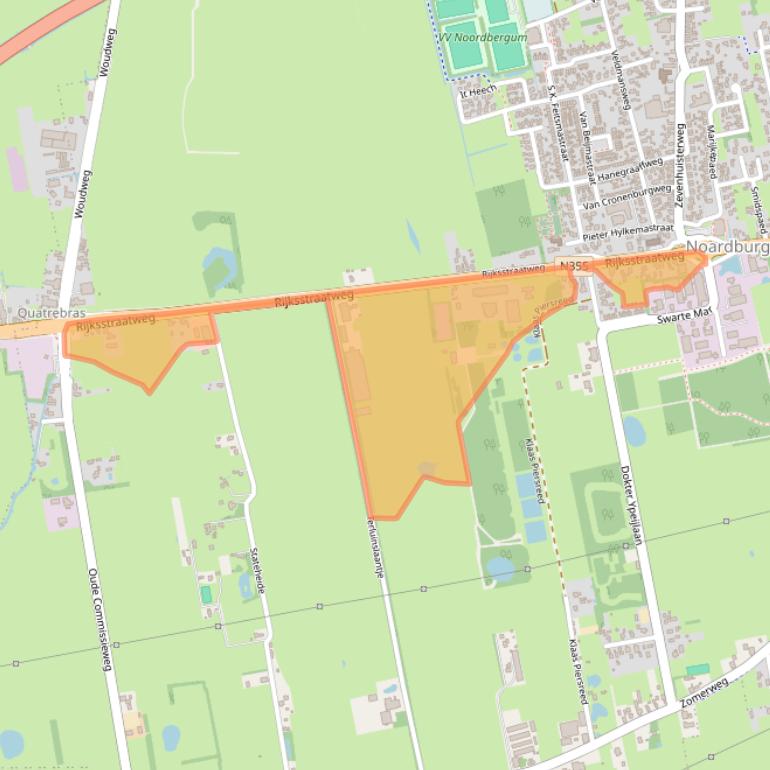 Kaart van postcodegebied 9257DT.