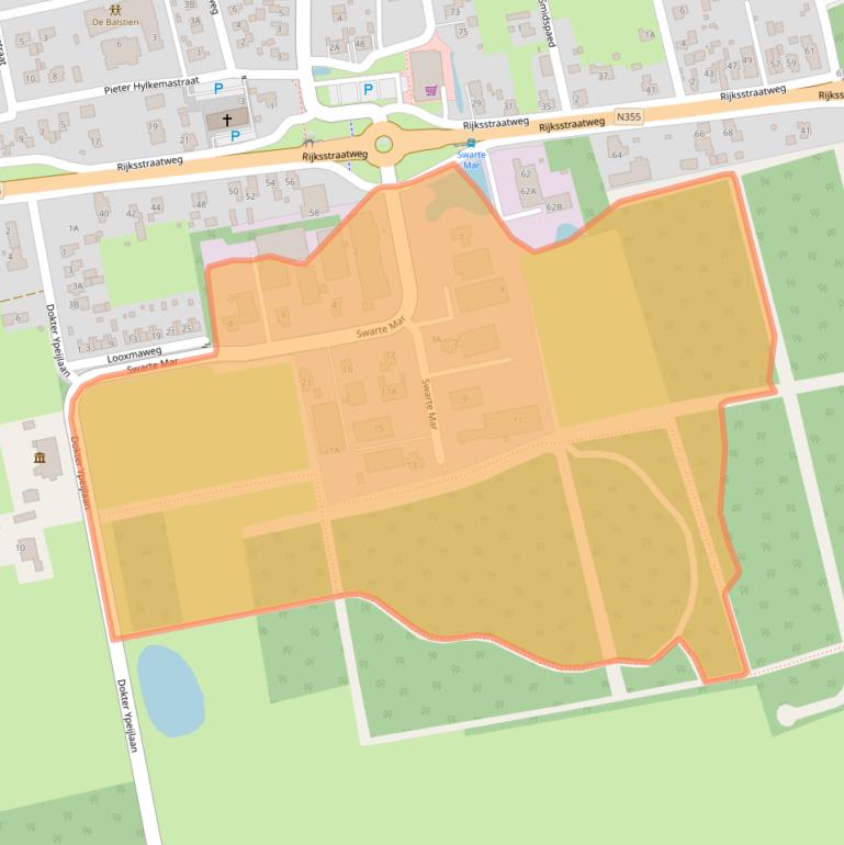 Kaart van postcodegebied 9257MA.