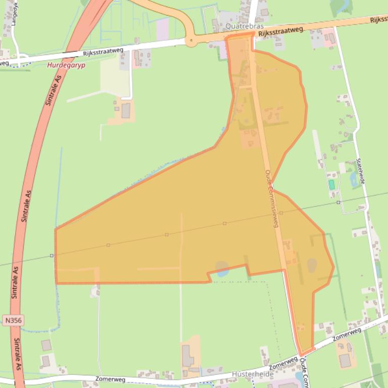 Kaart van postcodegebied 9257MC.