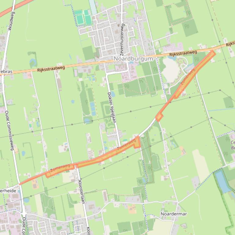 Kaart van postcodegebied 9257MG.