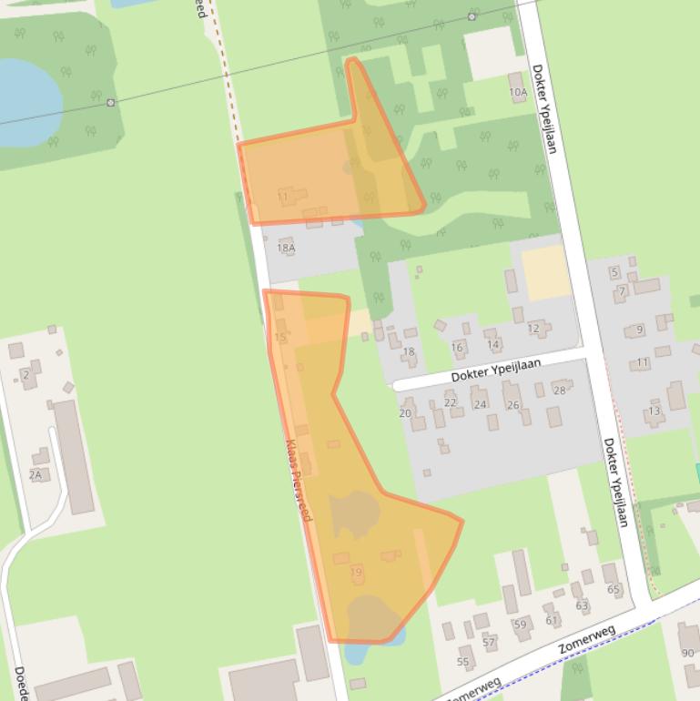 Kaart van postcodegebied 9257MN.
