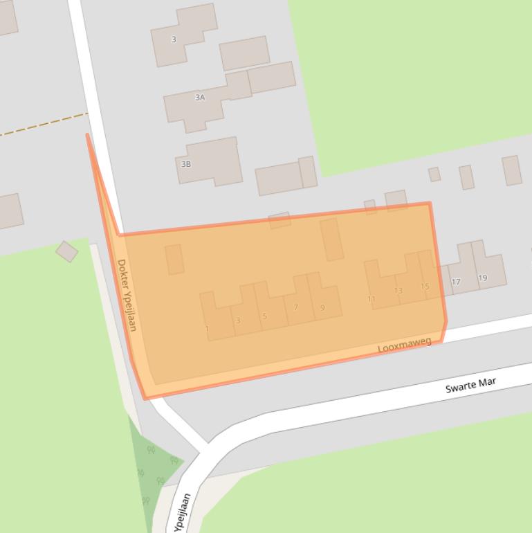 Kaart van postcodegebied 9257MS.