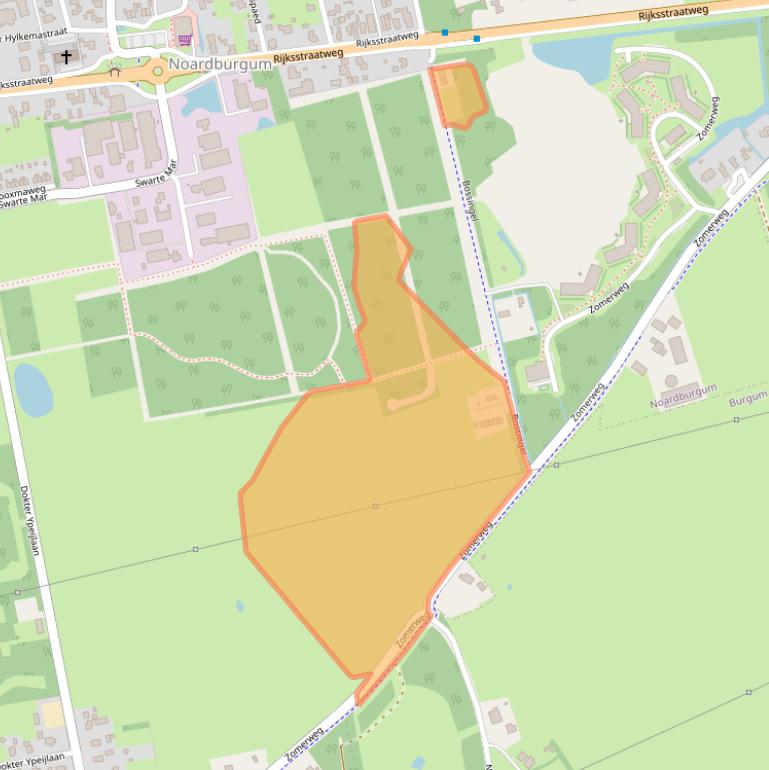 Kaart van postcodegebied 9257MV.