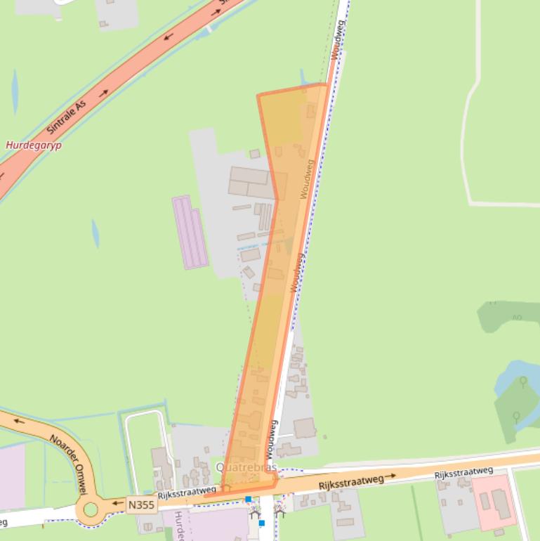 Kaart van postcodegebied 9257RM.