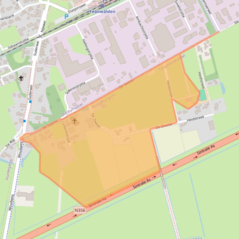 Kaart van postcodegebied 9257RP.