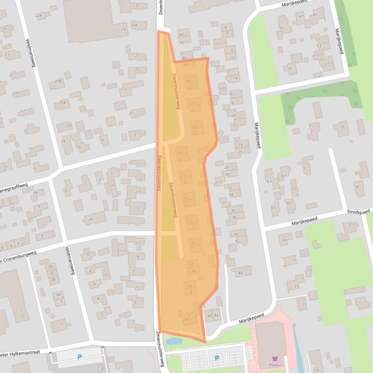 Kaart van postcodegebied 9257VL.