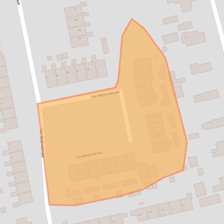 Kaart van postcodegebied 9257WC.