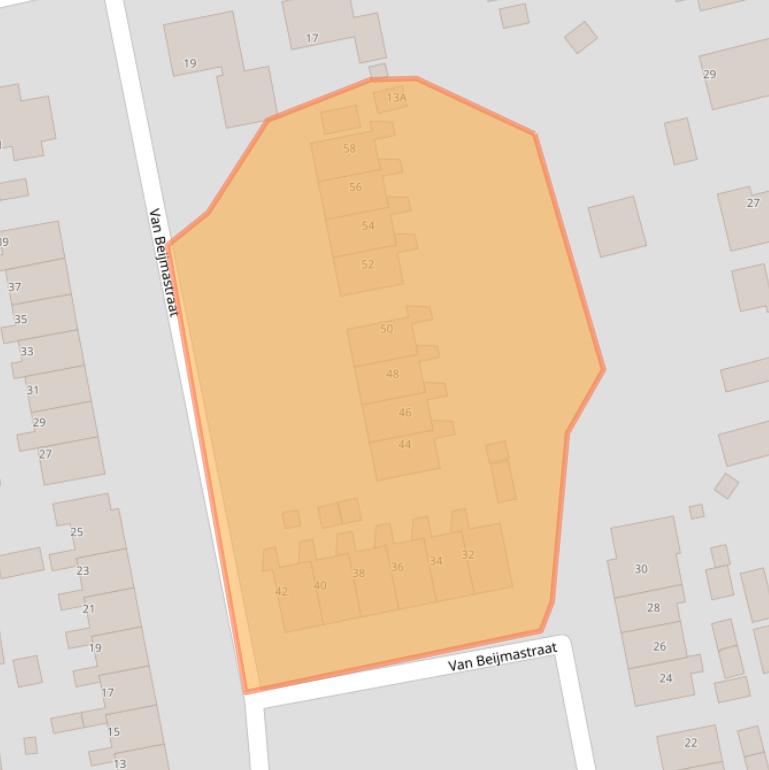 Kaart van postcodegebied 9257WD.