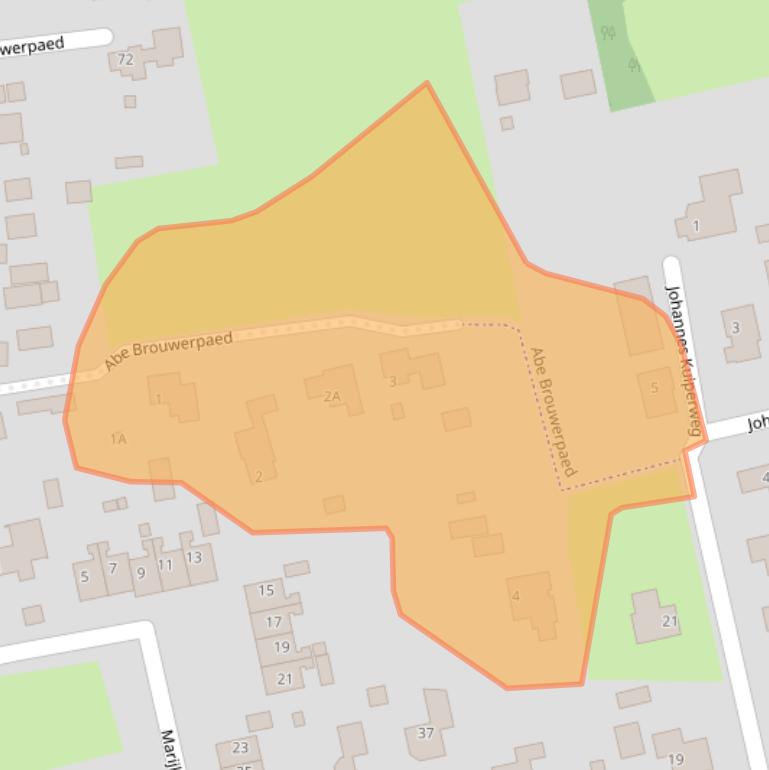 Kaart van postcodegebied 9257WJ.