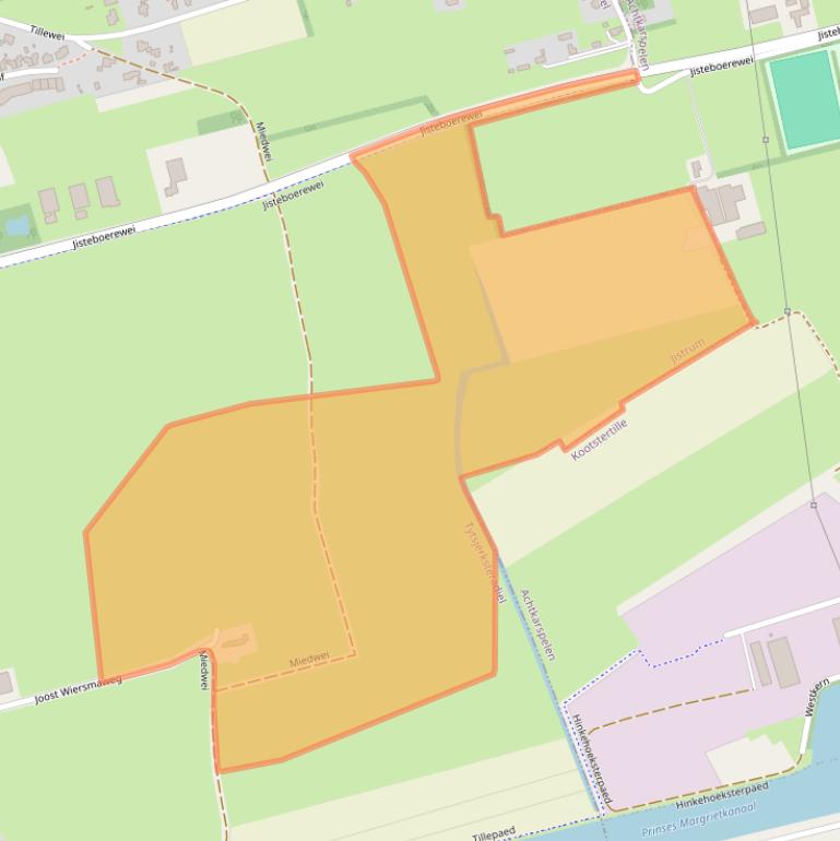 Kaart van postcodegebied 9258CA.