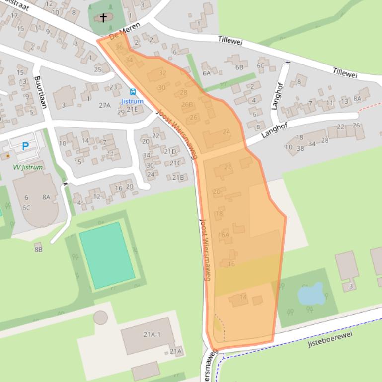 Kaart van postcodegebied 9258CD.