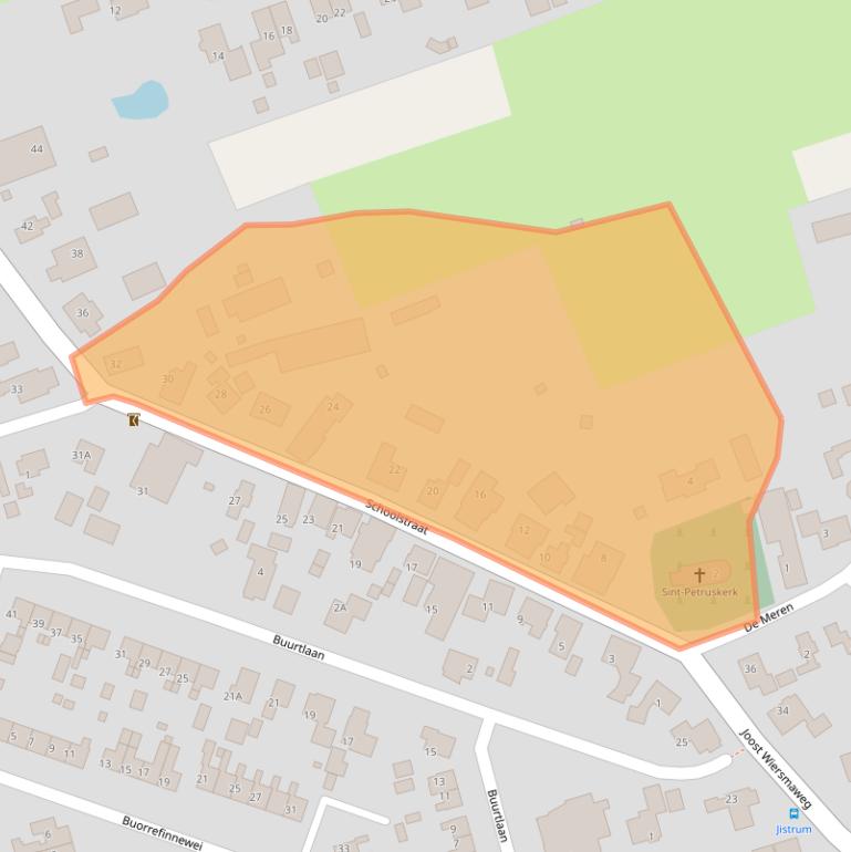 Kaart van postcodegebied 9258CH.