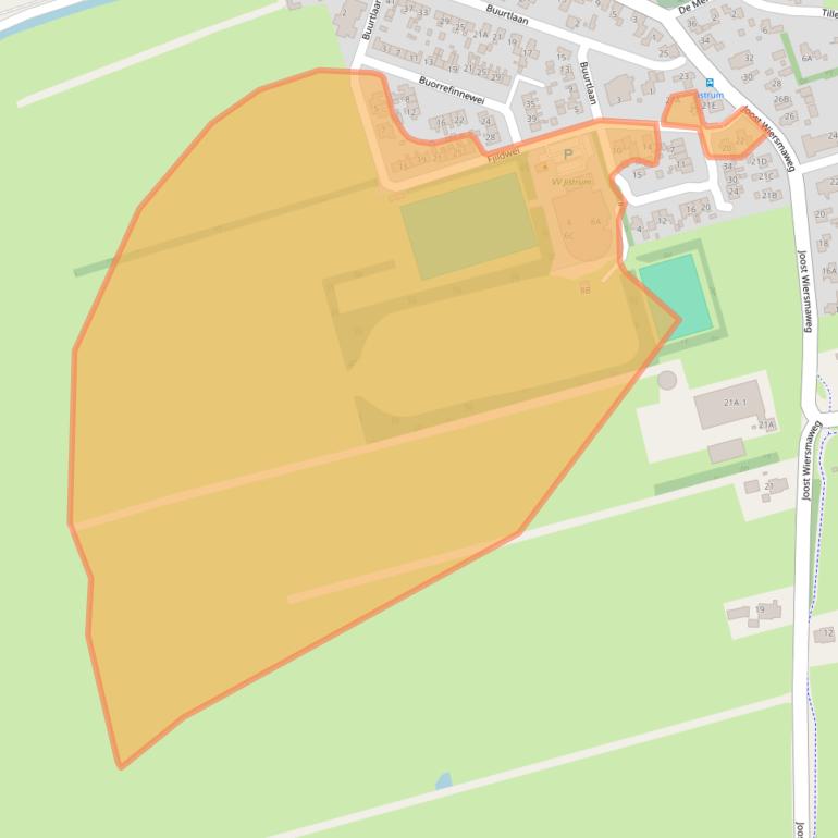 Kaart van postcodegebied 9258CL.