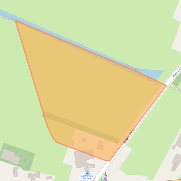 Kaart van postcodegebied 9258GL.