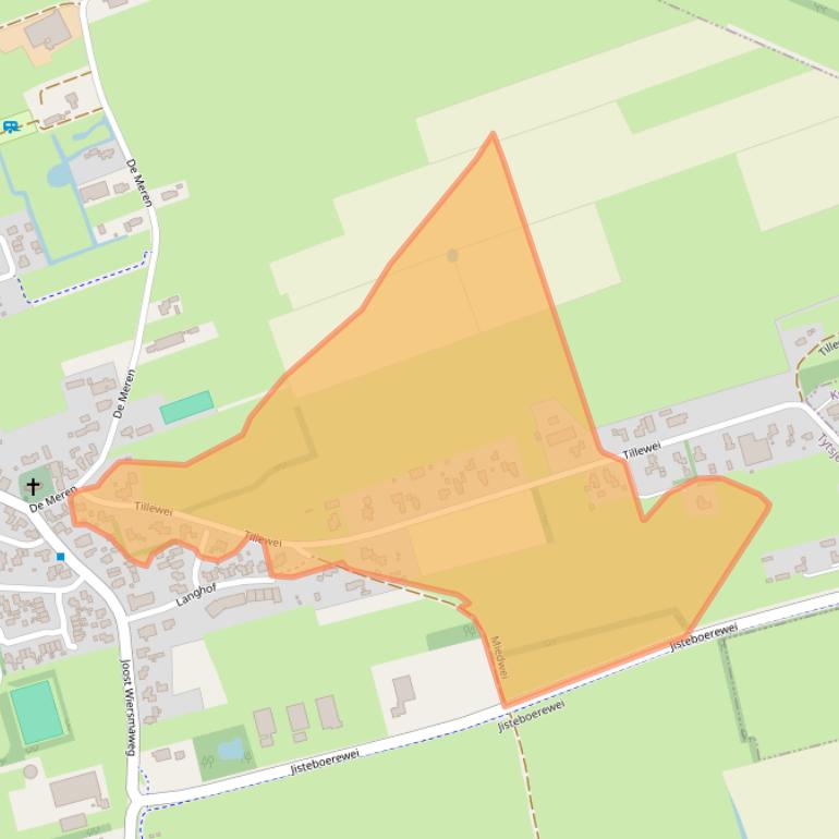 Kaart van postcodegebied 9258GN.