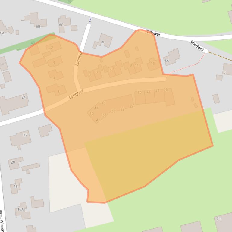 Kaart van postcodegebied 9258GS.